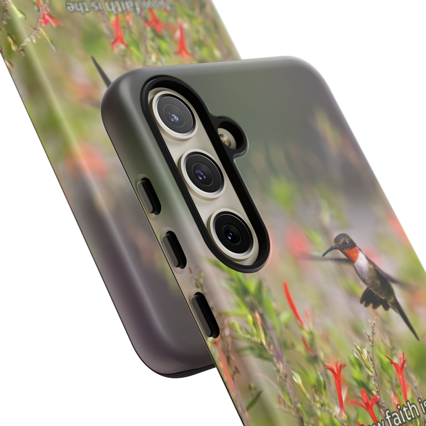 Phone Tough Case -- Heb. 11:1 -- Ruby-throated Hummingbird