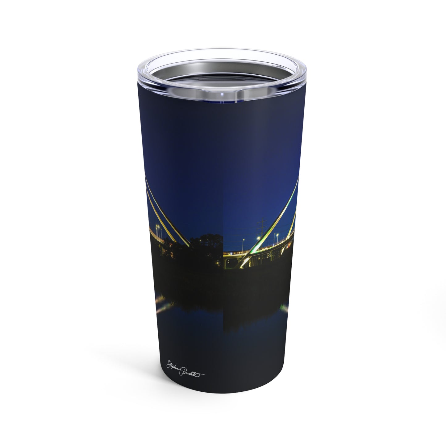 Tumbler 20oz -- Dallas Double Bridge Reflection