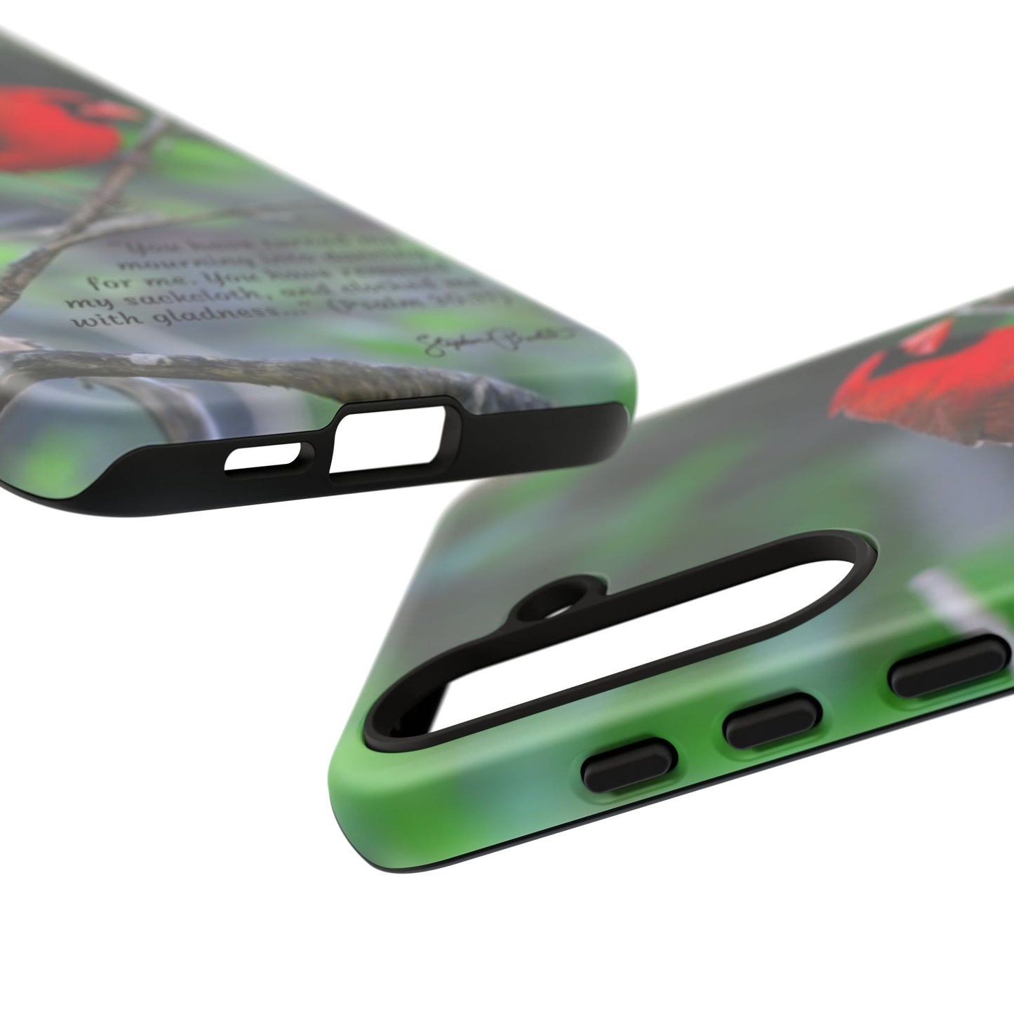Phone Tough Case - Northern Cardinal 2 with Verse Psalm 30:11