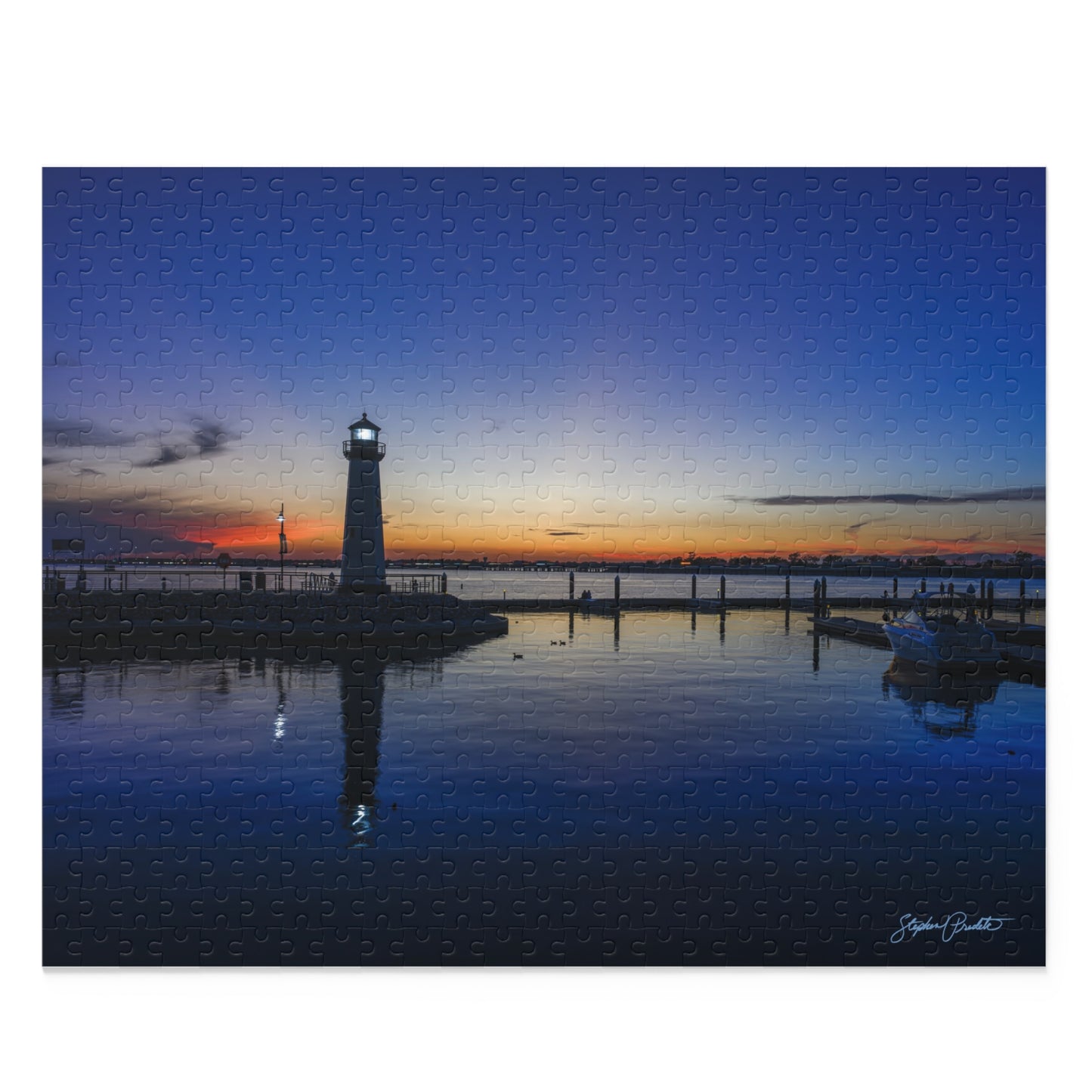 Jigsaw Puzzle -- Sunset  at the Harbor Lighthouse — 120/252/500-Piece