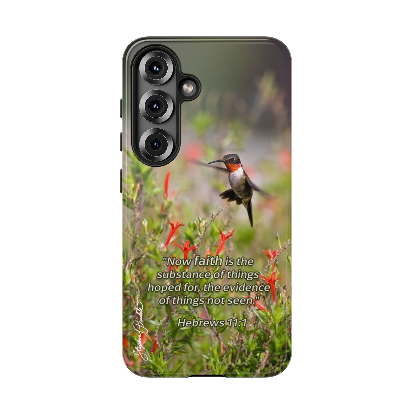 Phone Tough Case -- Heb. 11:1 -- Ruby-throated Hummingbird