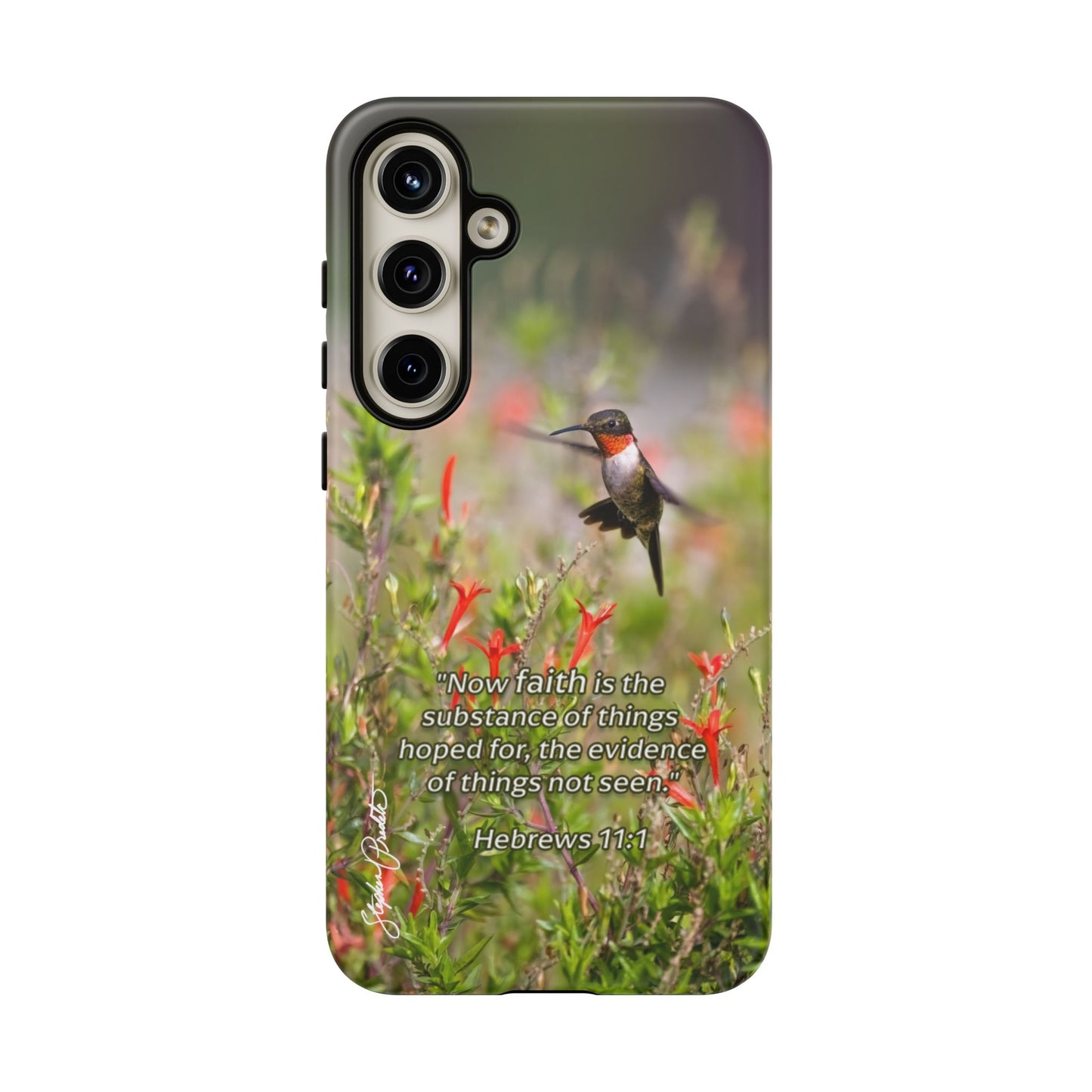 Phone Tough Case -- Heb. 11:1 -- Ruby-throated Hummingbird