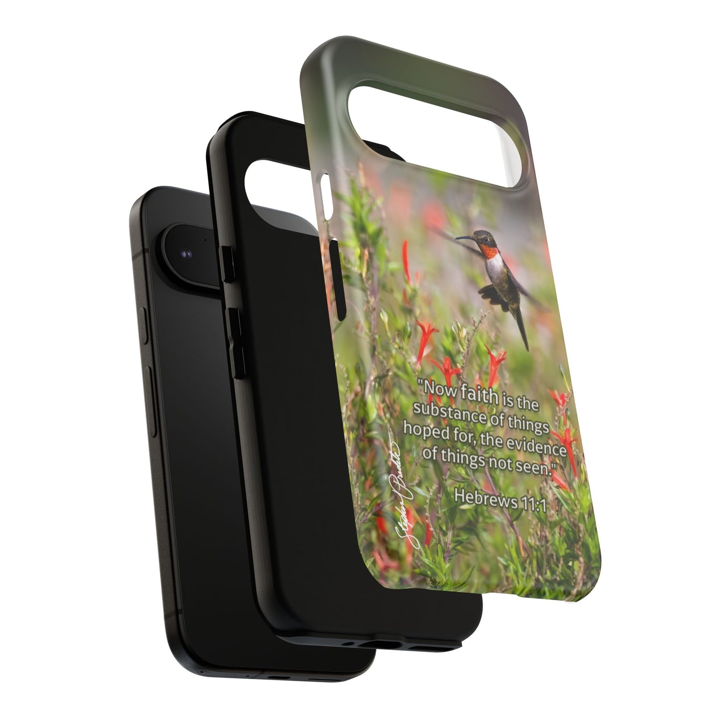 Phone Tough Case -- Heb. 11:1 -- Ruby-throated Hummingbird