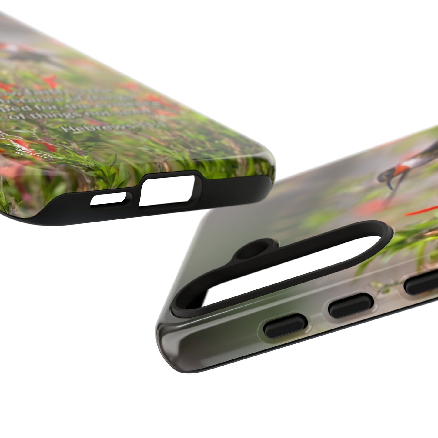 Phone Tough Case -- Heb. 11:1 -- Ruby-throated Hummingbird