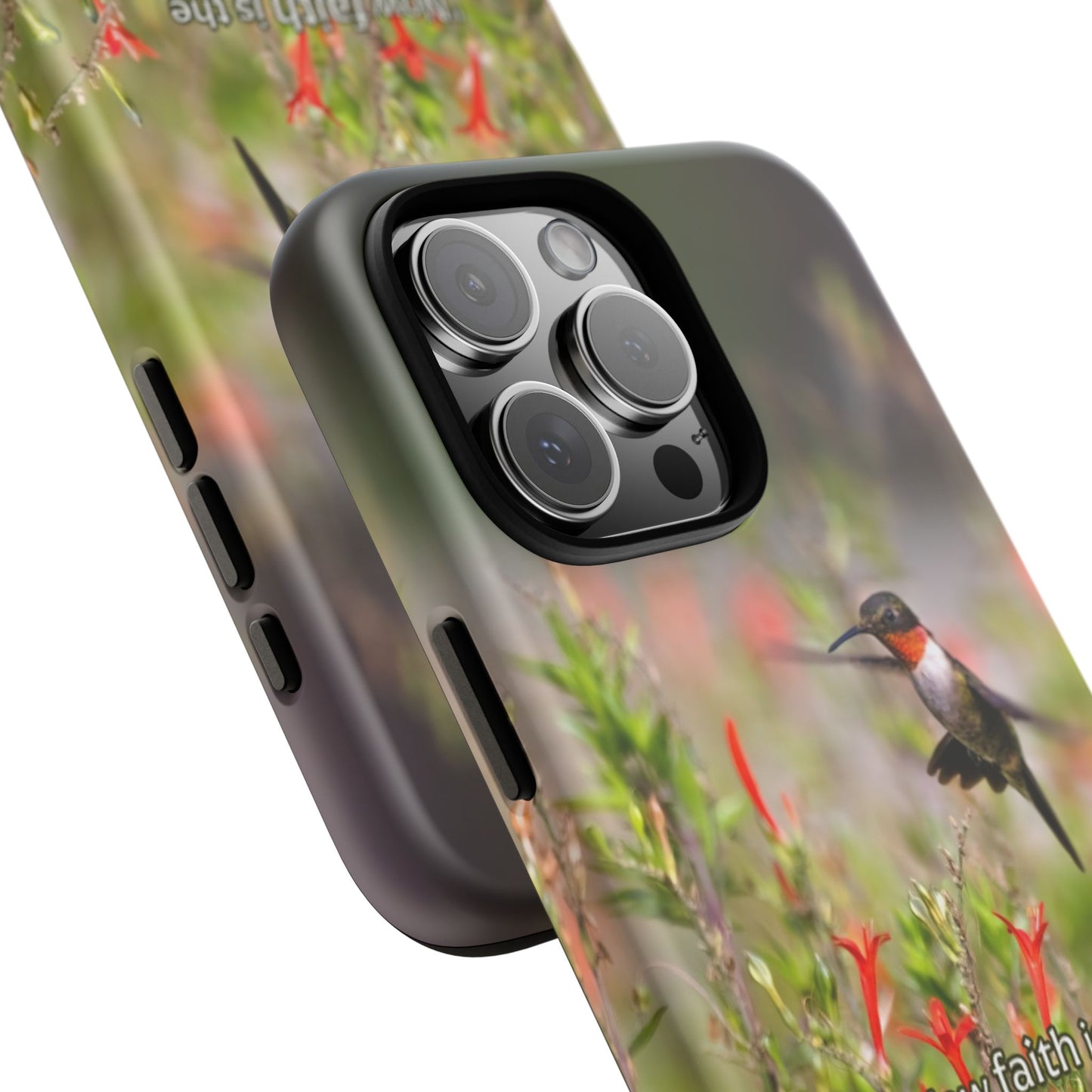 Phone Tough Case -- Heb. 11:1 -- Ruby-throated Hummingbird