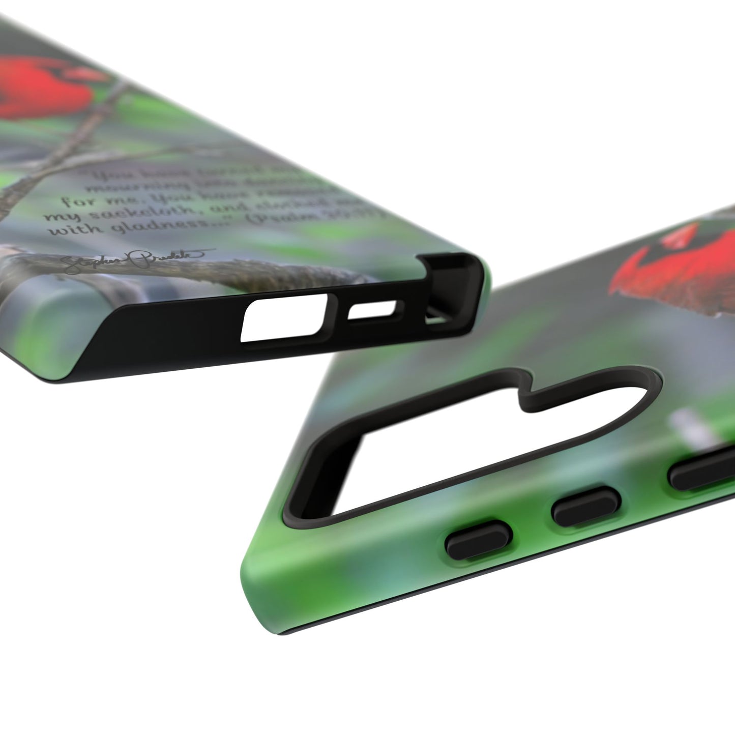 Phone Tough Case - Northern Cardinal 2 with Verse Psalm 30:11