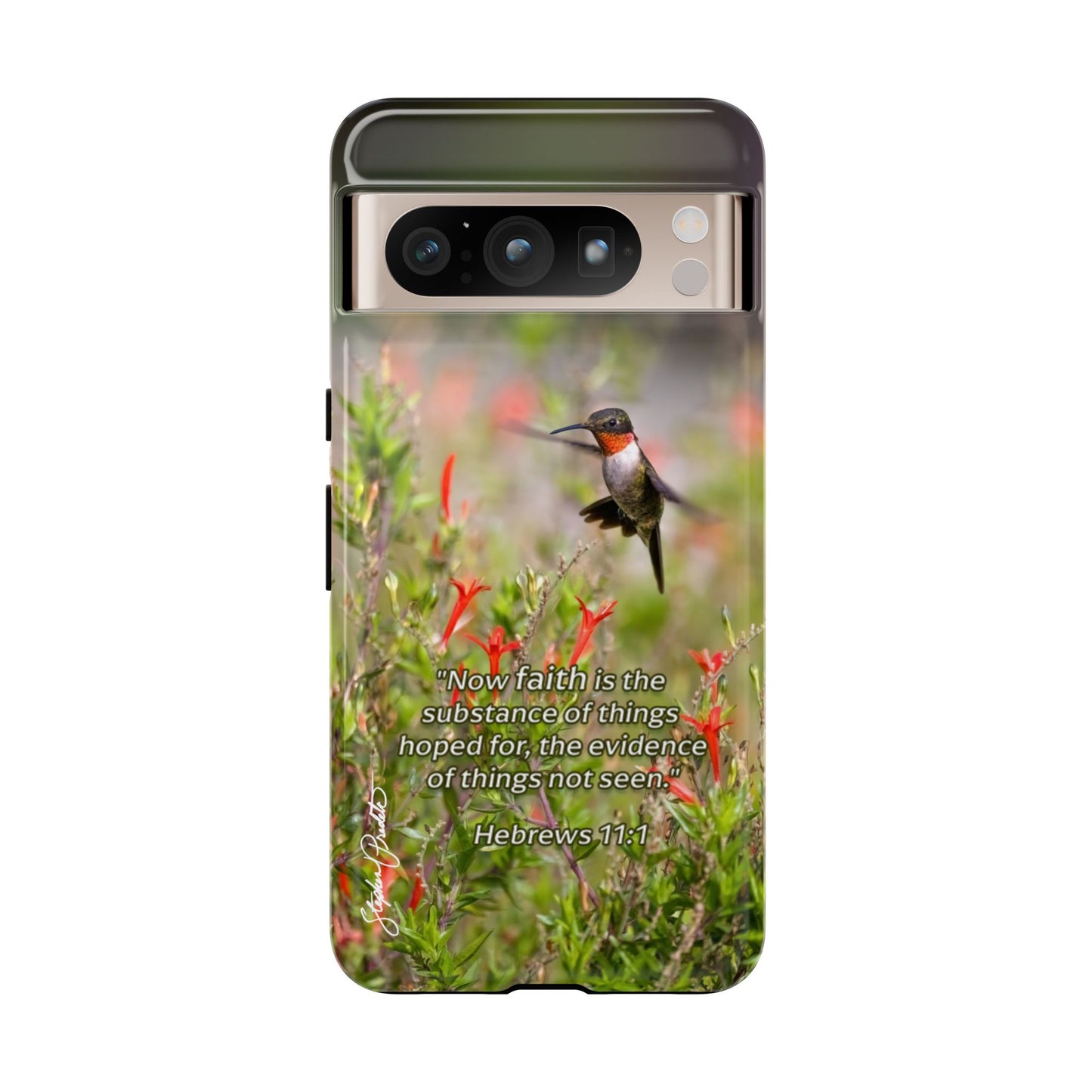 Phone Tough Case -- Heb. 11:1 -- Ruby-throated Hummingbird