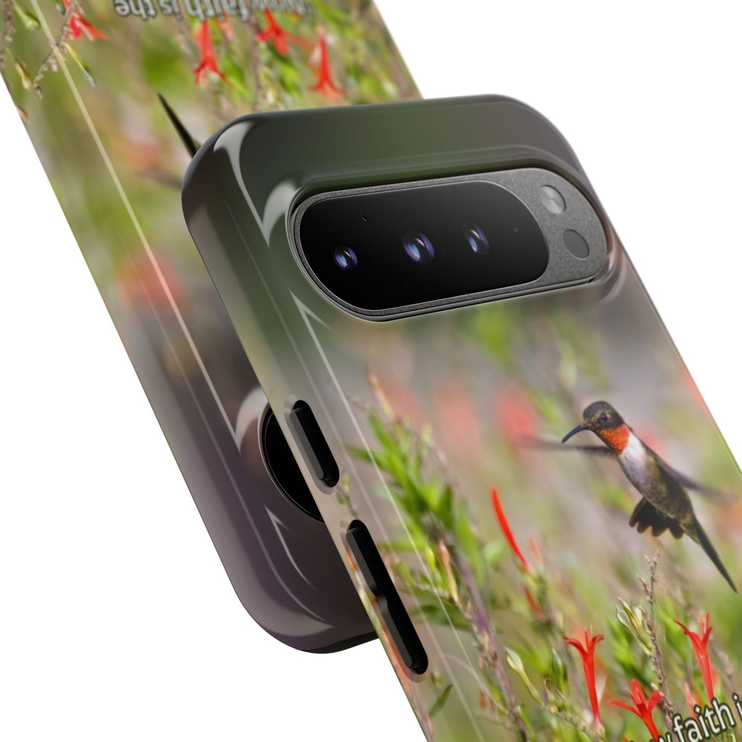 Phone Tough Case -- Heb. 11:1 -- Ruby-throated Hummingbird