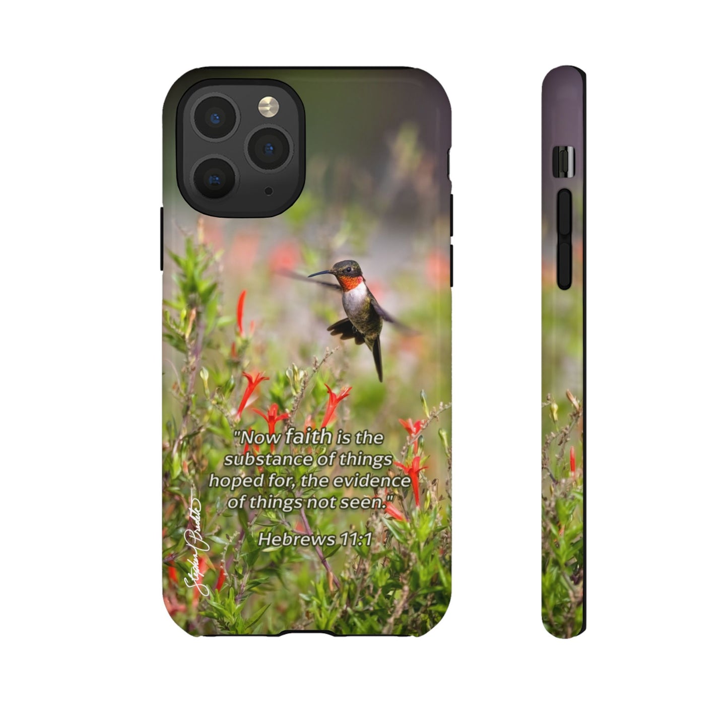 Phone Tough Case -- Heb. 11:1 -- Ruby-throated Hummingbird