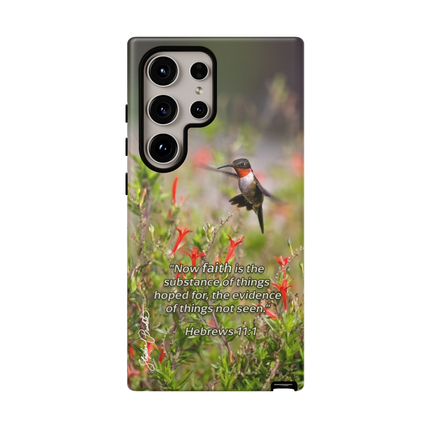 Phone Tough Case -- Heb. 11:1 -- Ruby-throated Hummingbird