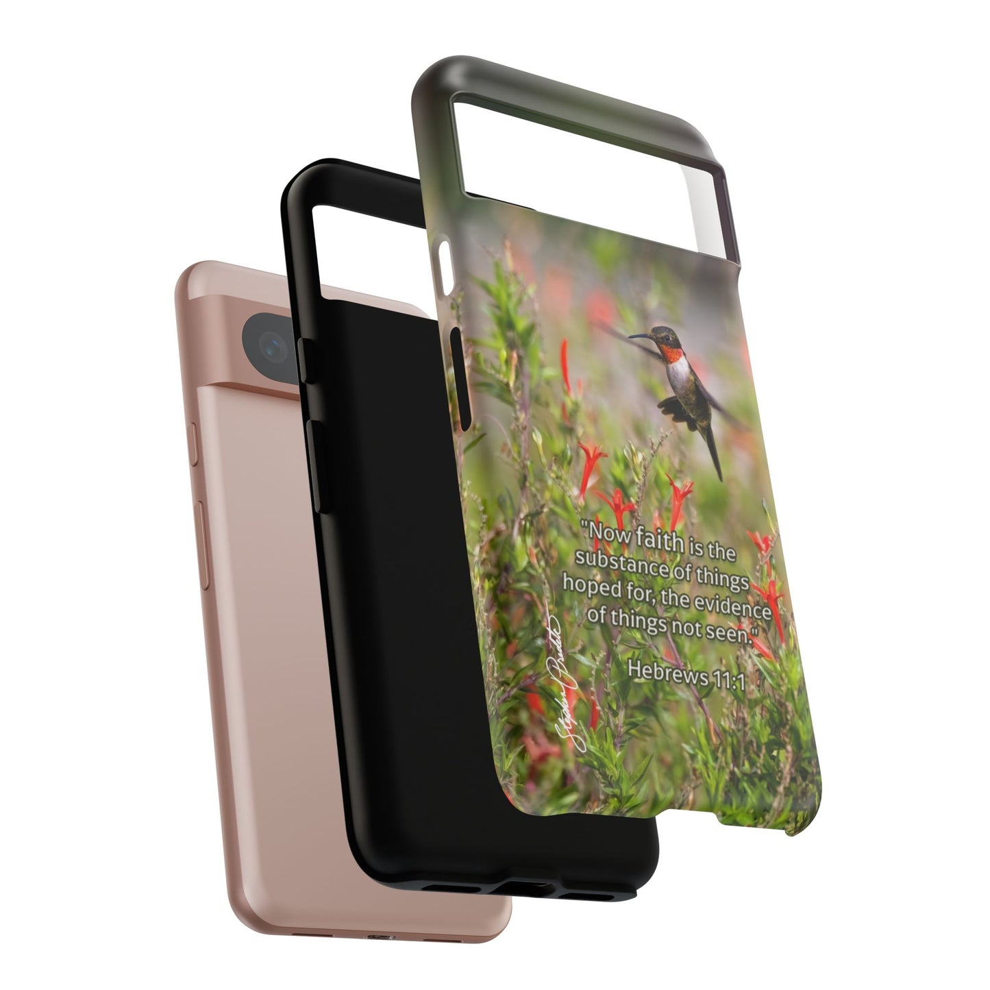 Phone Tough Case -- Heb. 11:1 -- Ruby-throated Hummingbird