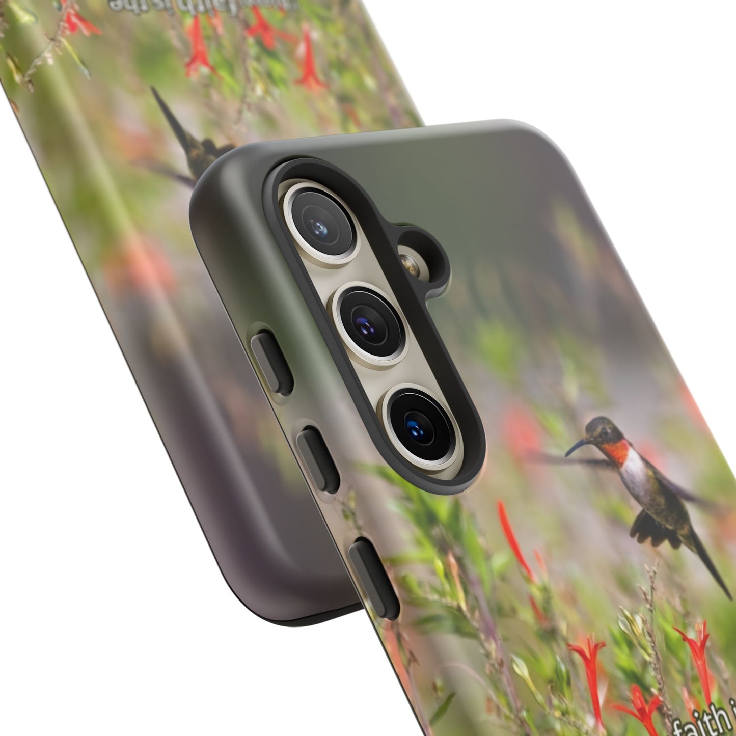 Phone Tough Case -- Heb. 11:1 -- Ruby-throated Hummingbird
