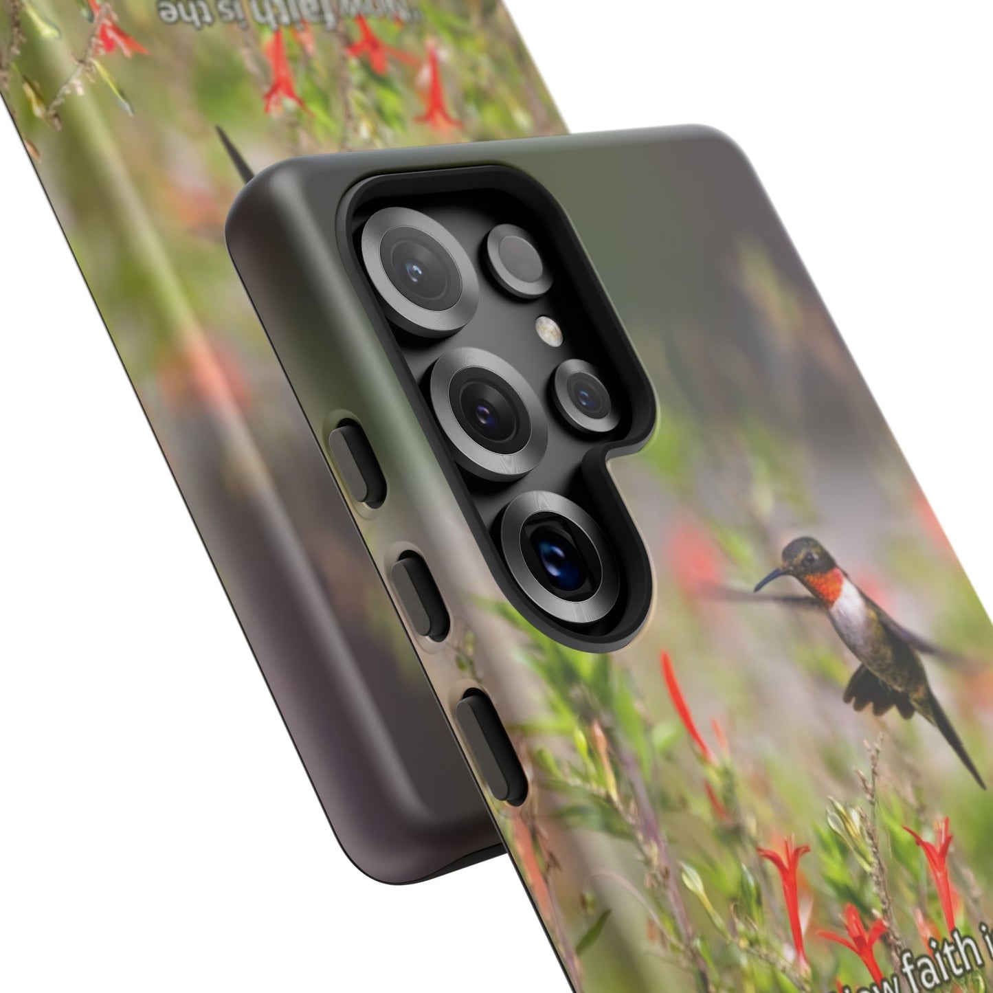 Phone Tough Case -- Heb. 11:1 -- Ruby-throated Hummingbird