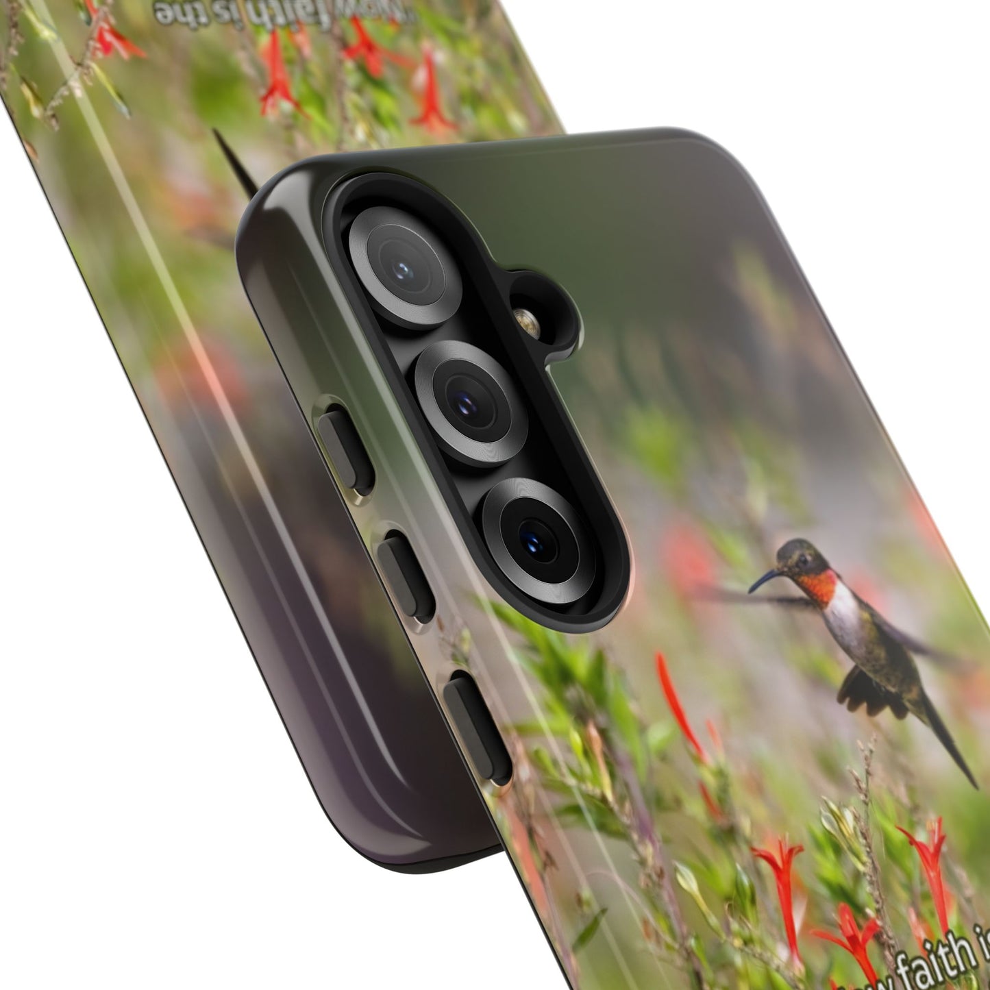 Phone Tough Case -- Heb. 11:1 -- Ruby-throated Hummingbird