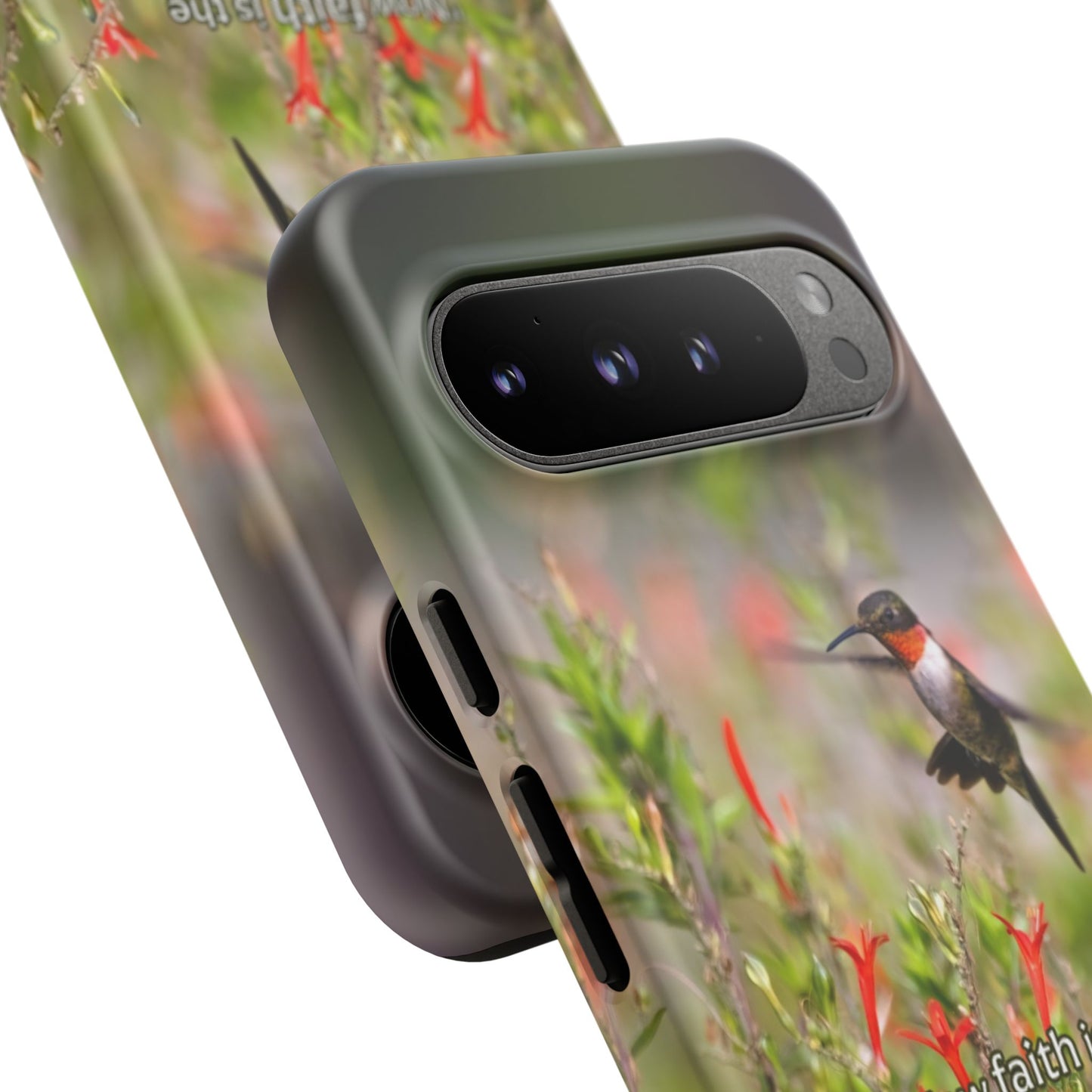 Phone Tough Case -- Heb. 11:1 -- Ruby-throated Hummingbird