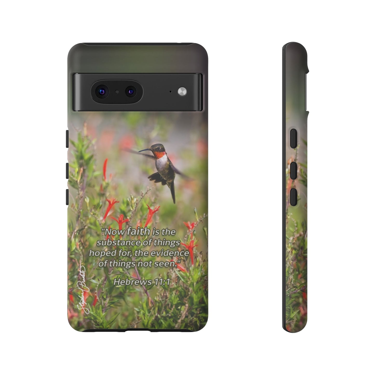 Phone Tough Case -- Heb. 11:1 -- Ruby-throated Hummingbird