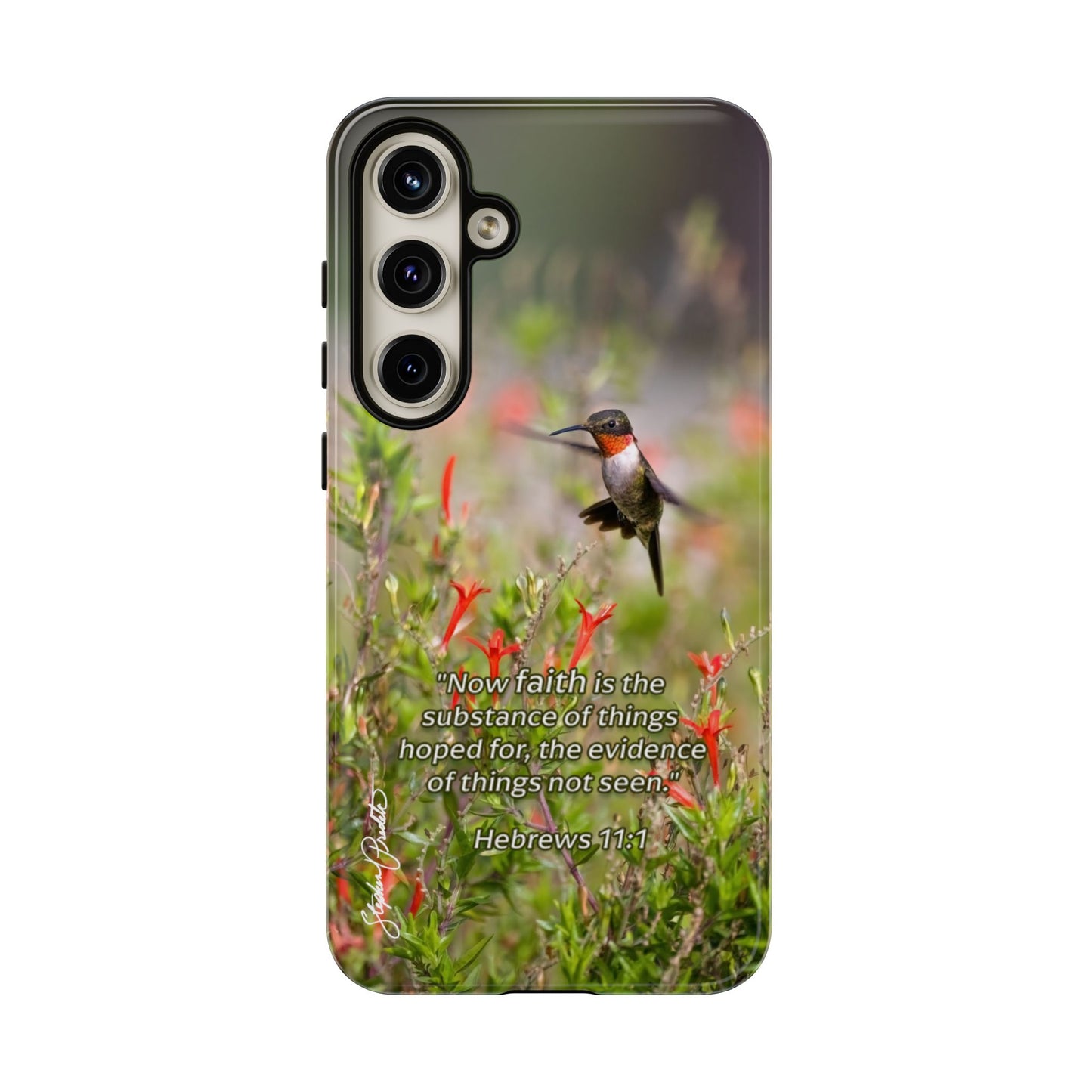 Phone Tough Case -- Heb. 11:1 -- Ruby-throated Hummingbird