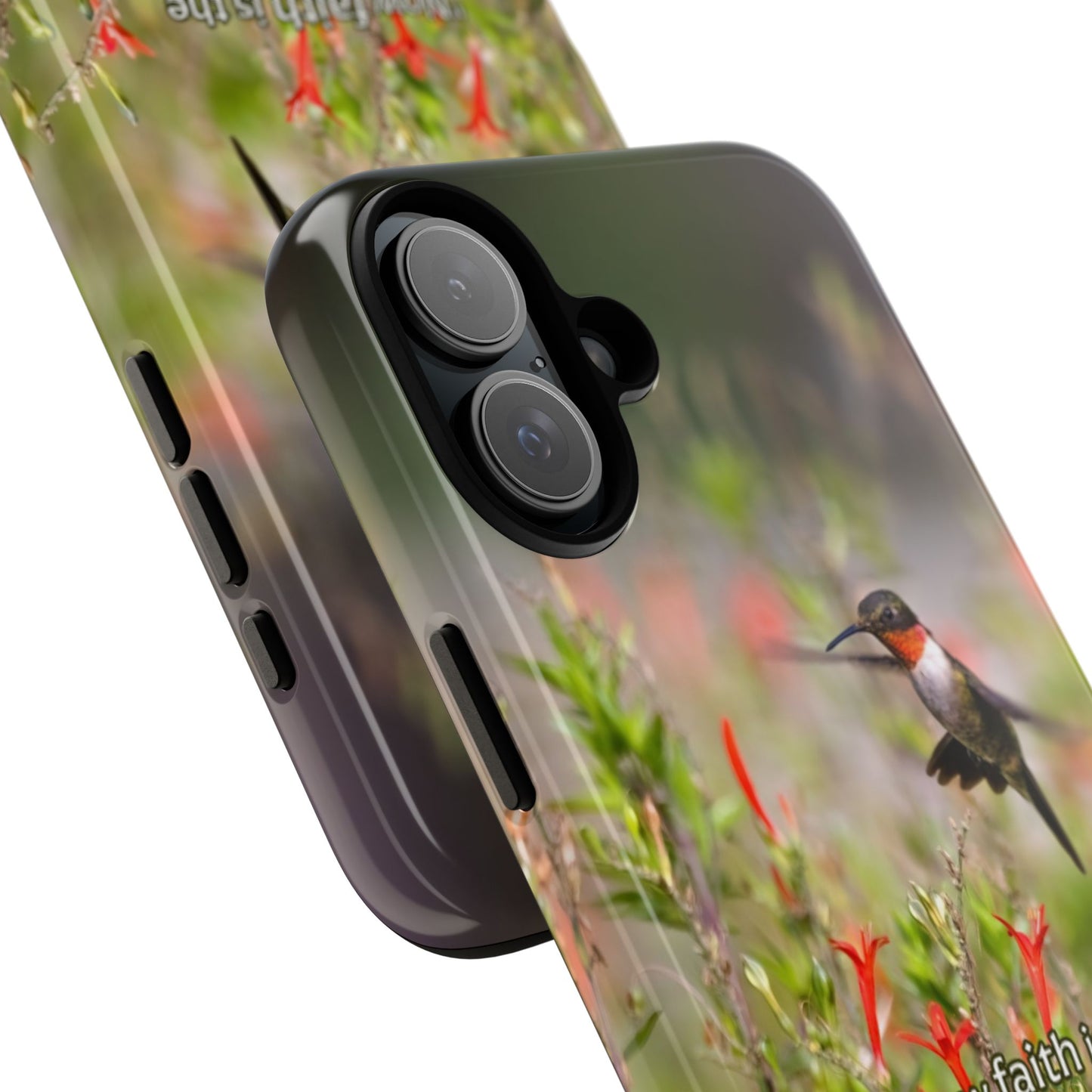 Phone Tough Case -- Heb. 11:1 -- Ruby-throated Hummingbird