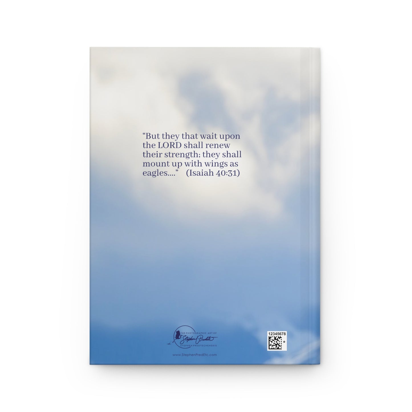 Hardcover Journal (Matte Finish) – Bald Eagle Soaring Over Mountains with Isaiah 40:31