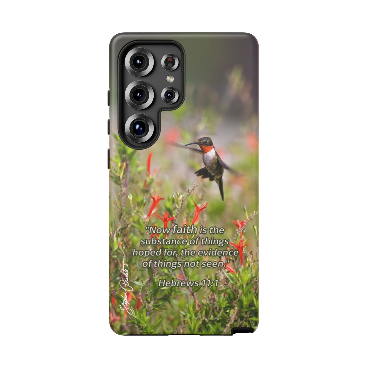 Phone Tough Case -- Heb. 11:1 -- Ruby-throated Hummingbird