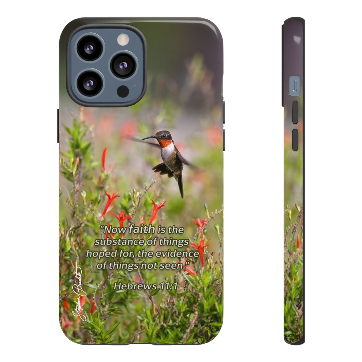 Phone Tough Case -- Heb. 11:1 -- Ruby-throated Hummingbird