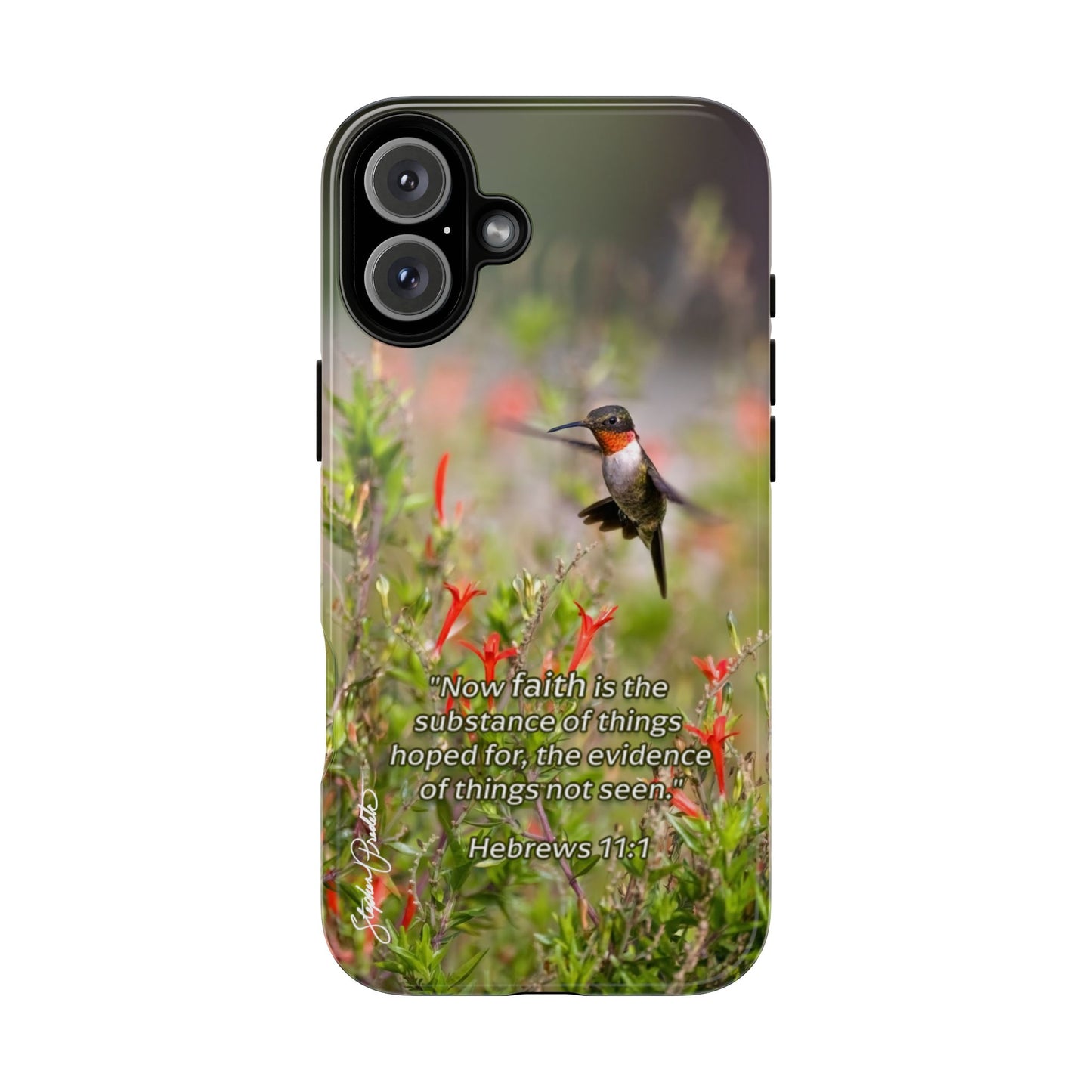 Phone Tough Case -- Heb. 11:1 -- Ruby-throated Hummingbird