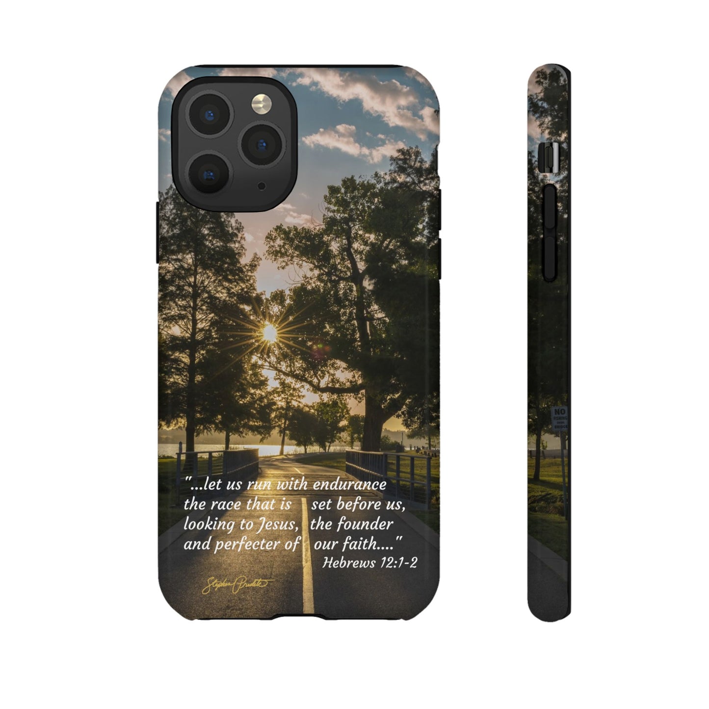 Phone Tough Case -- Heb. 12:1-2 -- Sunrise on the Running Path at White Rock Lake