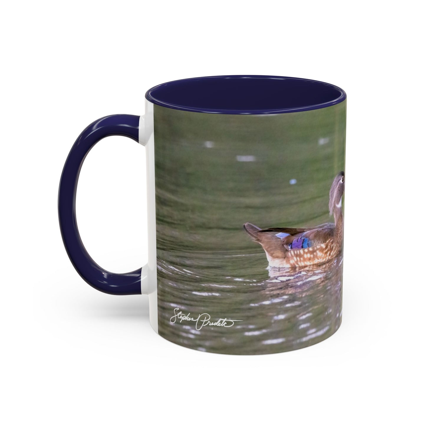 Accent Coffee Mug (11oz, 15oz) -- Wood Ducks Kissing