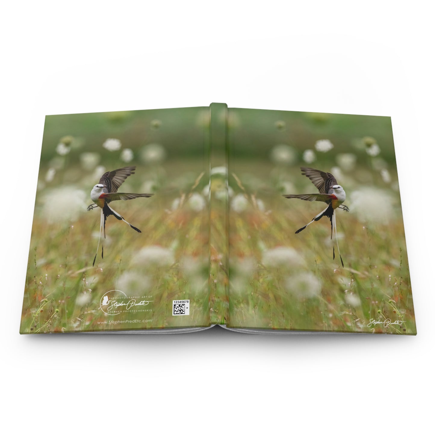 Hardcover Journal (Matte Finish) -- Scissortail Flycatcher Aerial Maneuvers