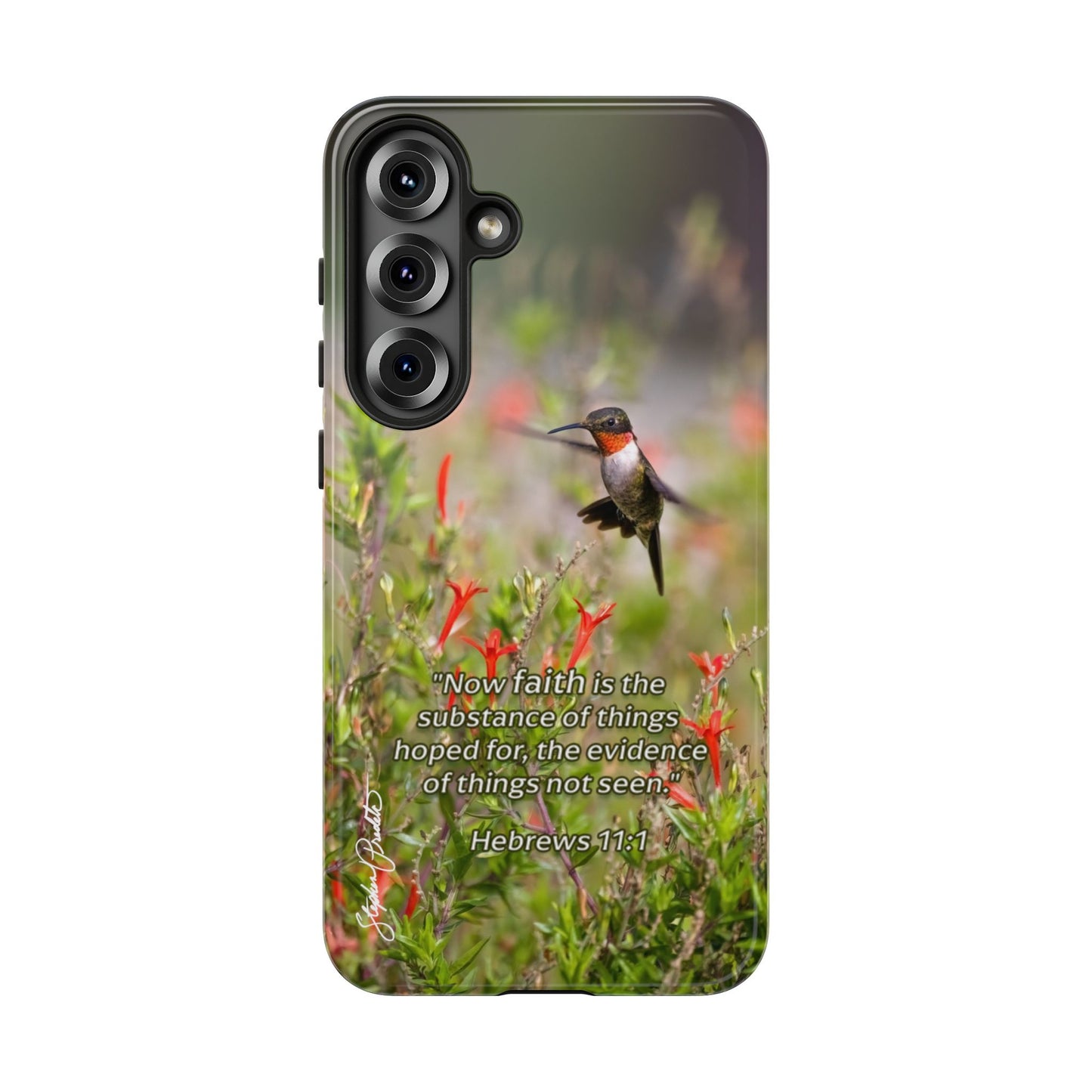 Phone Tough Case -- Heb. 11:1 -- Ruby-throated Hummingbird
