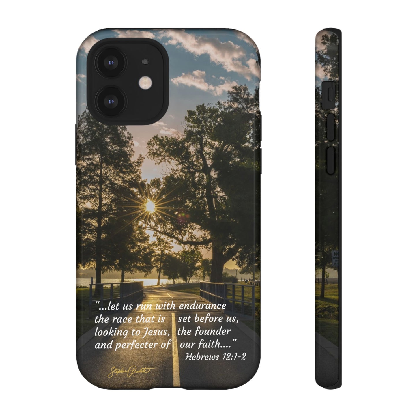 Phone Tough Case -- Heb. 12:1-2 -- Sunrise on the Running Path at White Rock Lake
