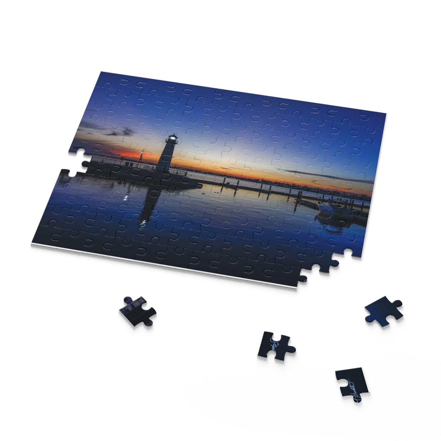 Jigsaw Puzzle -- Sunset  at the Harbor Lighthouse — 120/252/500-Piece