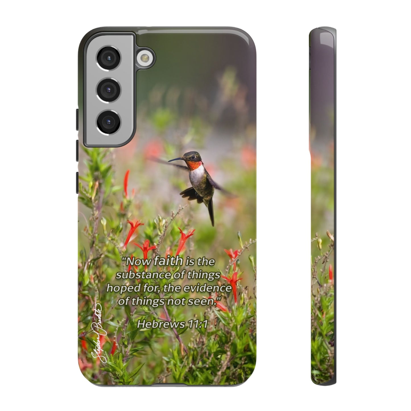 Phone Tough Case -- Heb. 11:1 -- Ruby-throated Hummingbird
