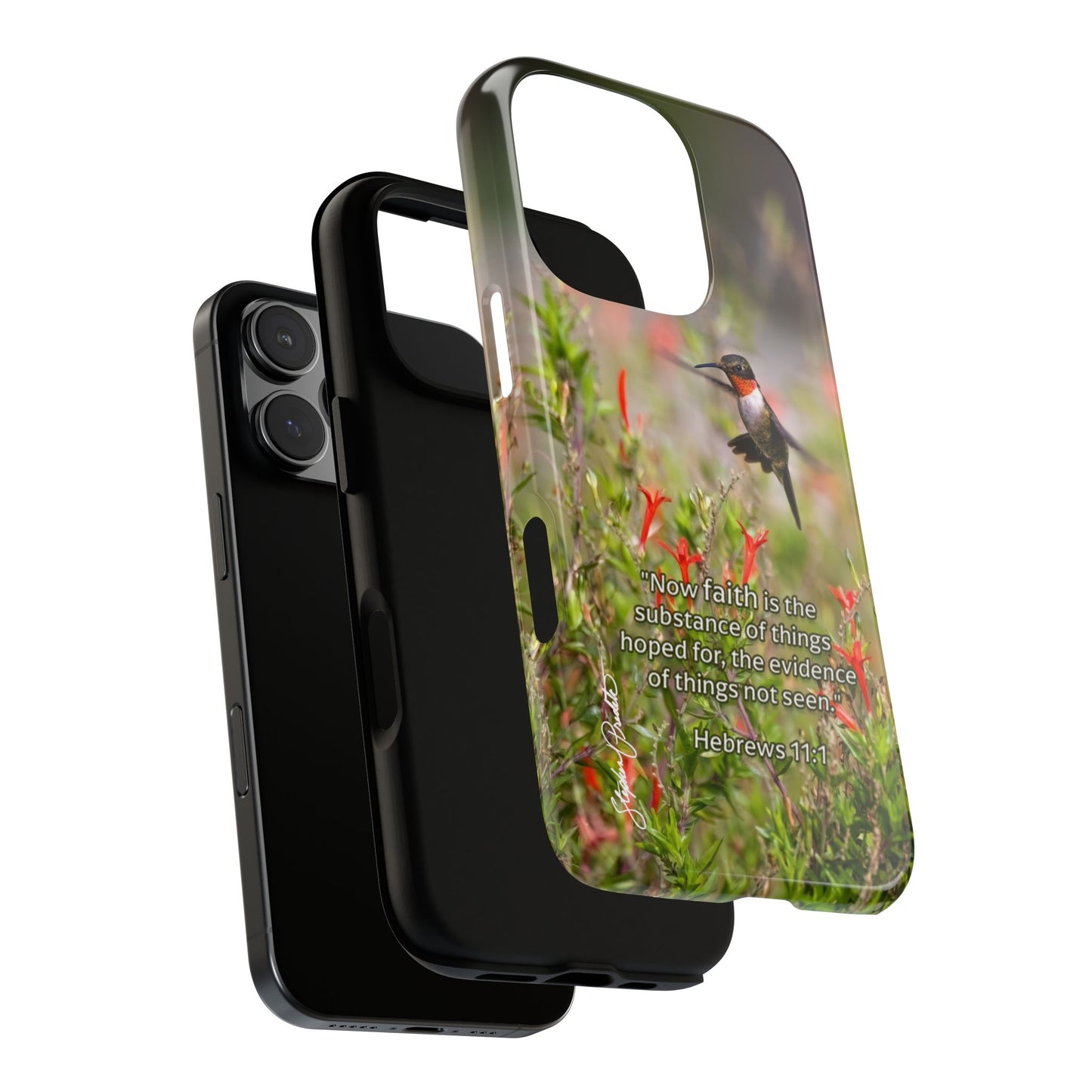 Phone Tough Case -- Heb. 11:1 -- Ruby-throated Hummingbird