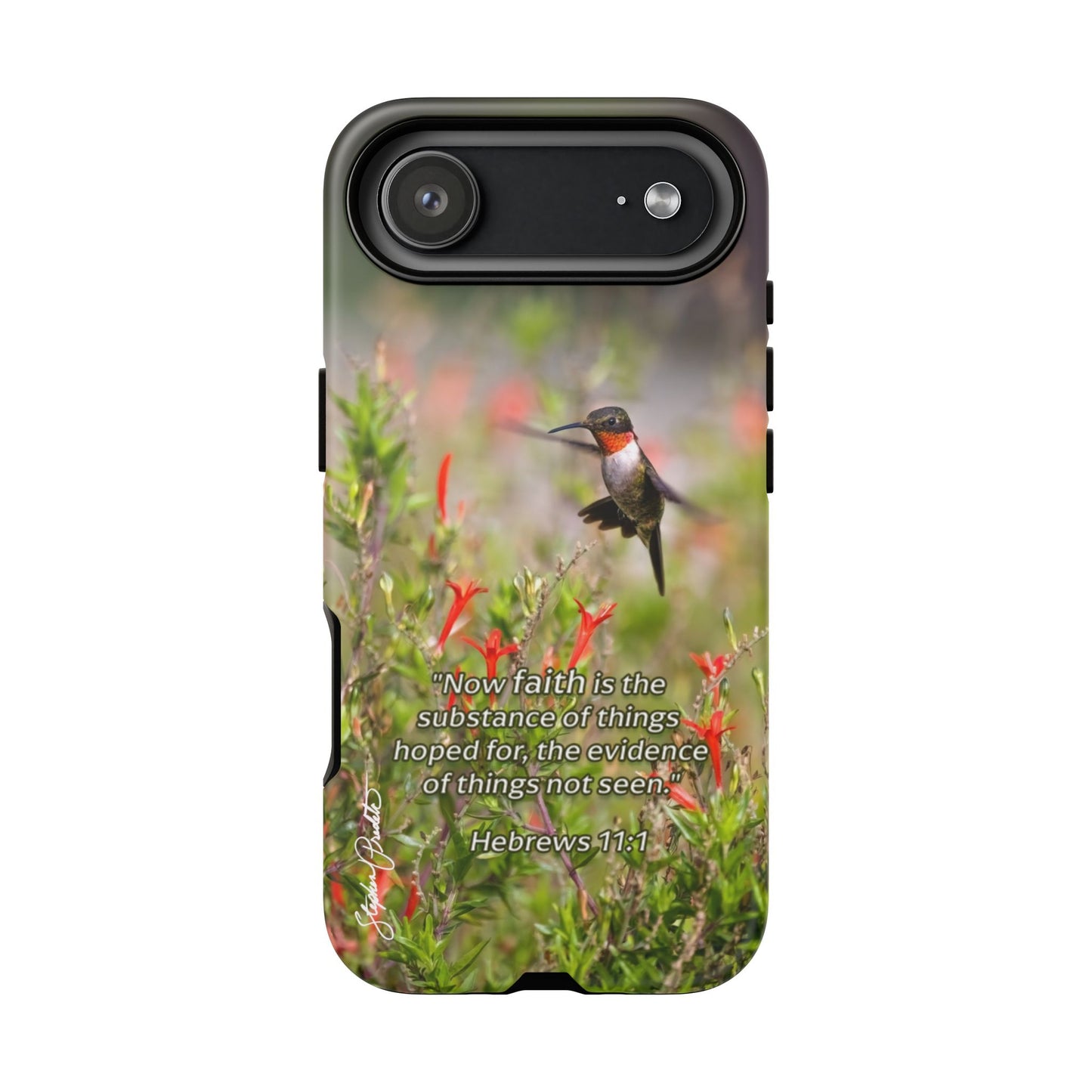 Phone Tough Case -- Heb. 11:1 -- Ruby-throated Hummingbird
