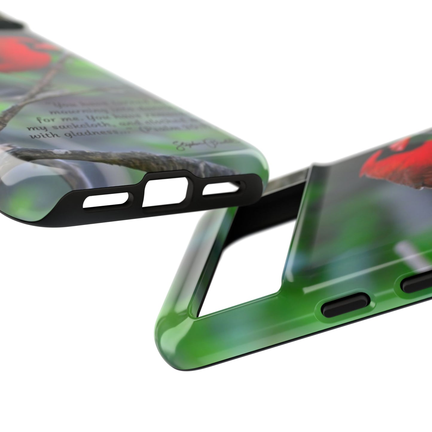 Phone Tough Case - Northern Cardinal 2 with Verse Psalm 30:11