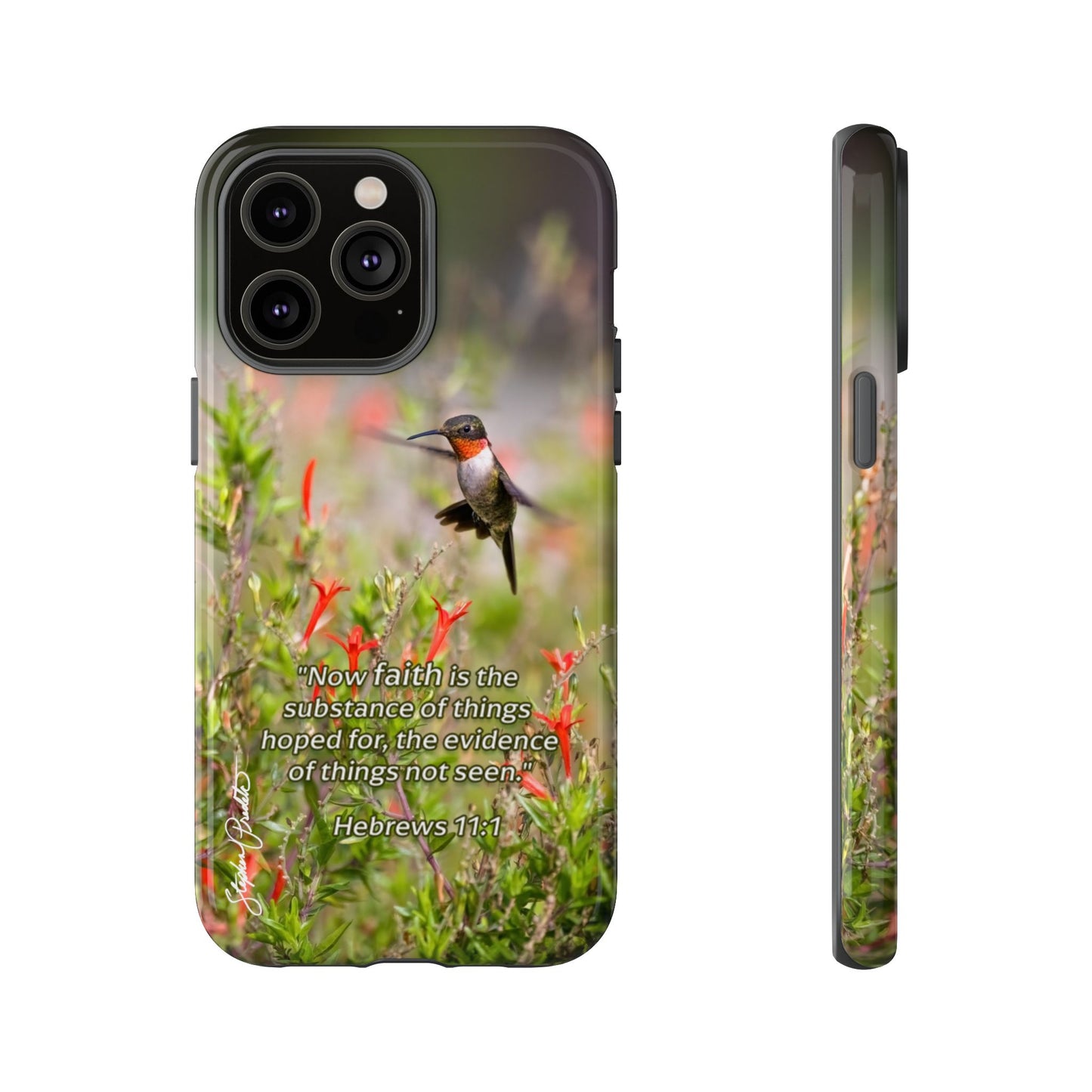 Phone Tough Case -- Heb. 11:1 -- Ruby-throated Hummingbird