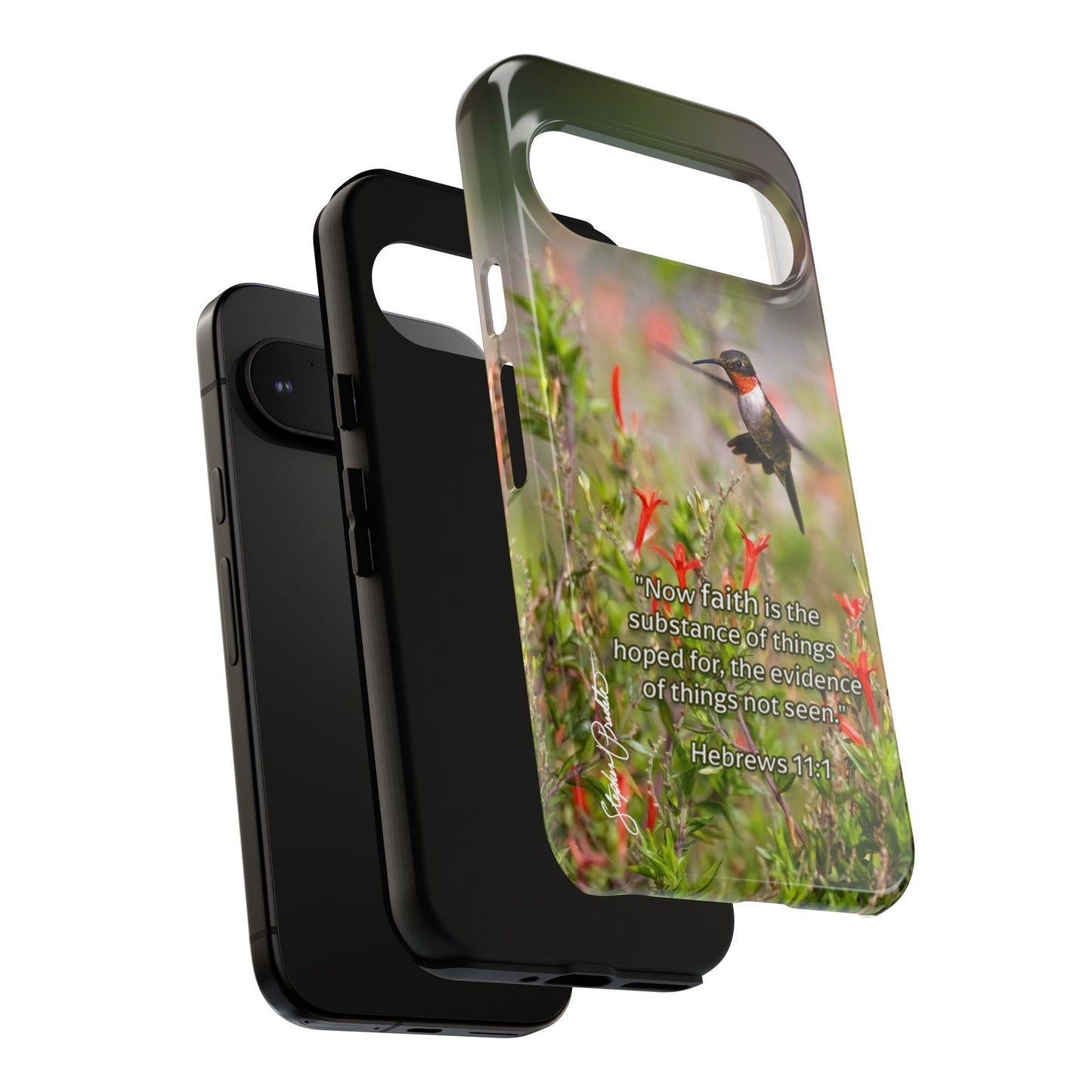 Phone Tough Case -- Heb. 11:1 -- Ruby-throated Hummingbird