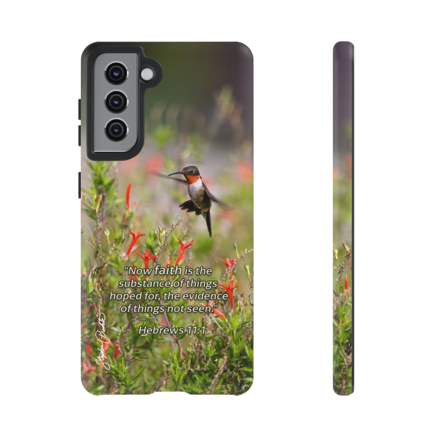 Phone Tough Case -- Heb. 11:1 -- Ruby-throated Hummingbird