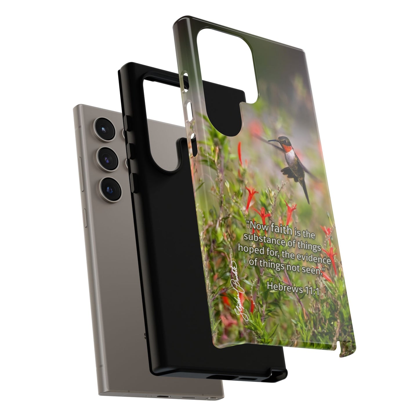 Phone Tough Case -- Heb. 11:1 -- Ruby-throated Hummingbird