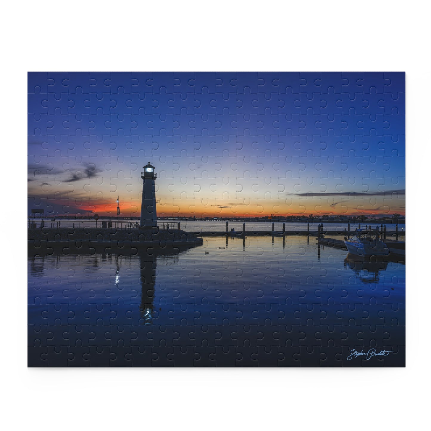 Jigsaw Puzzle -- Sunset  at the Harbor Lighthouse — 120/252/500-Piece