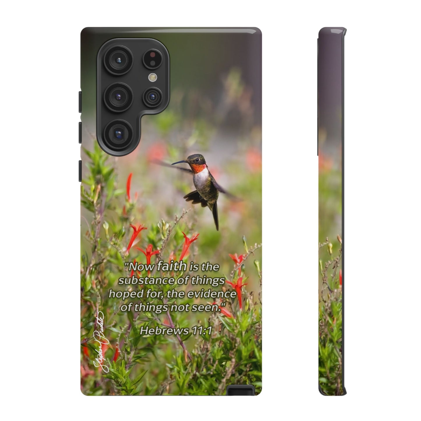 Phone Tough Case -- Heb. 11:1 -- Ruby-throated Hummingbird