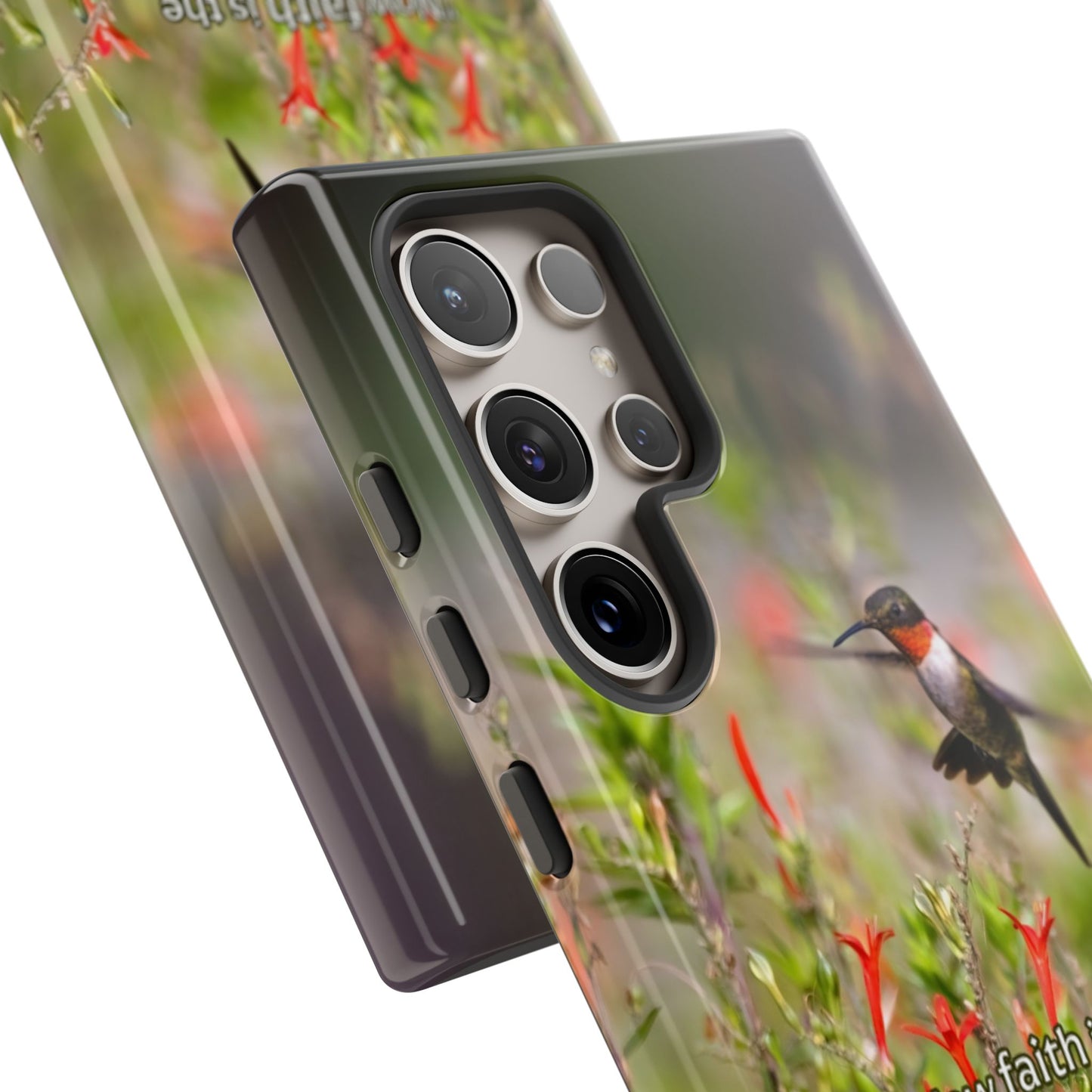 Phone Tough Case -- Heb. 11:1 -- Ruby-throated Hummingbird