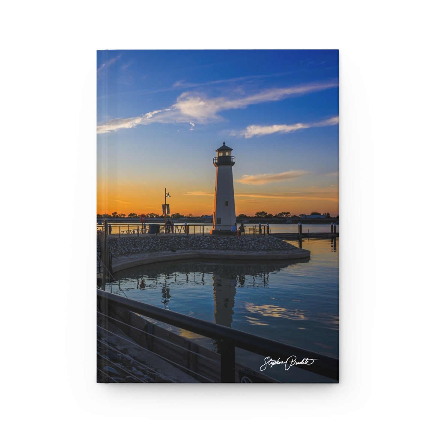 Hardcover Journal (Matte Finish) – Lighthouse at Sunset