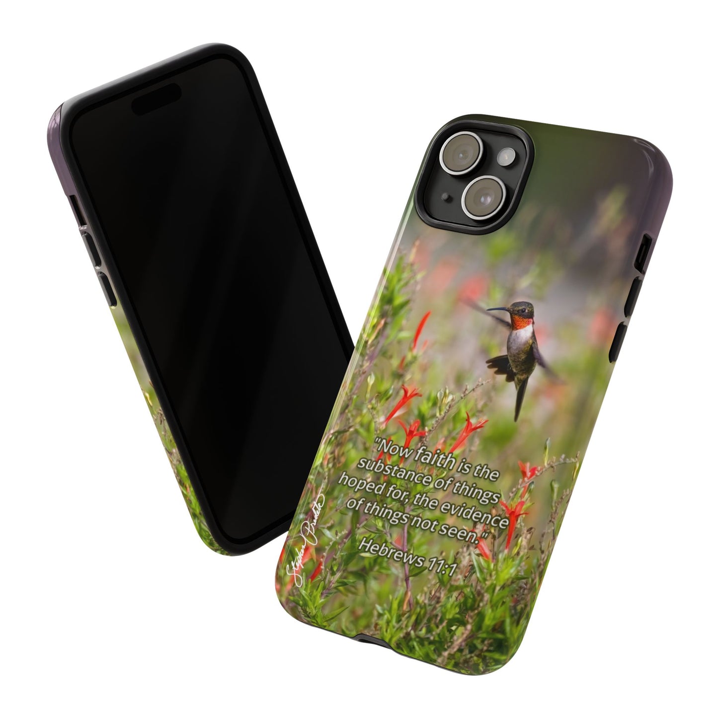 Phone Tough Case -- Heb. 11:1 -- Ruby-throated Hummingbird