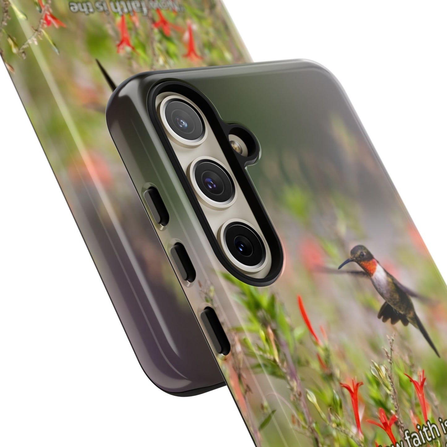 Phone Tough Case -- Heb. 11:1 -- Ruby-throated Hummingbird