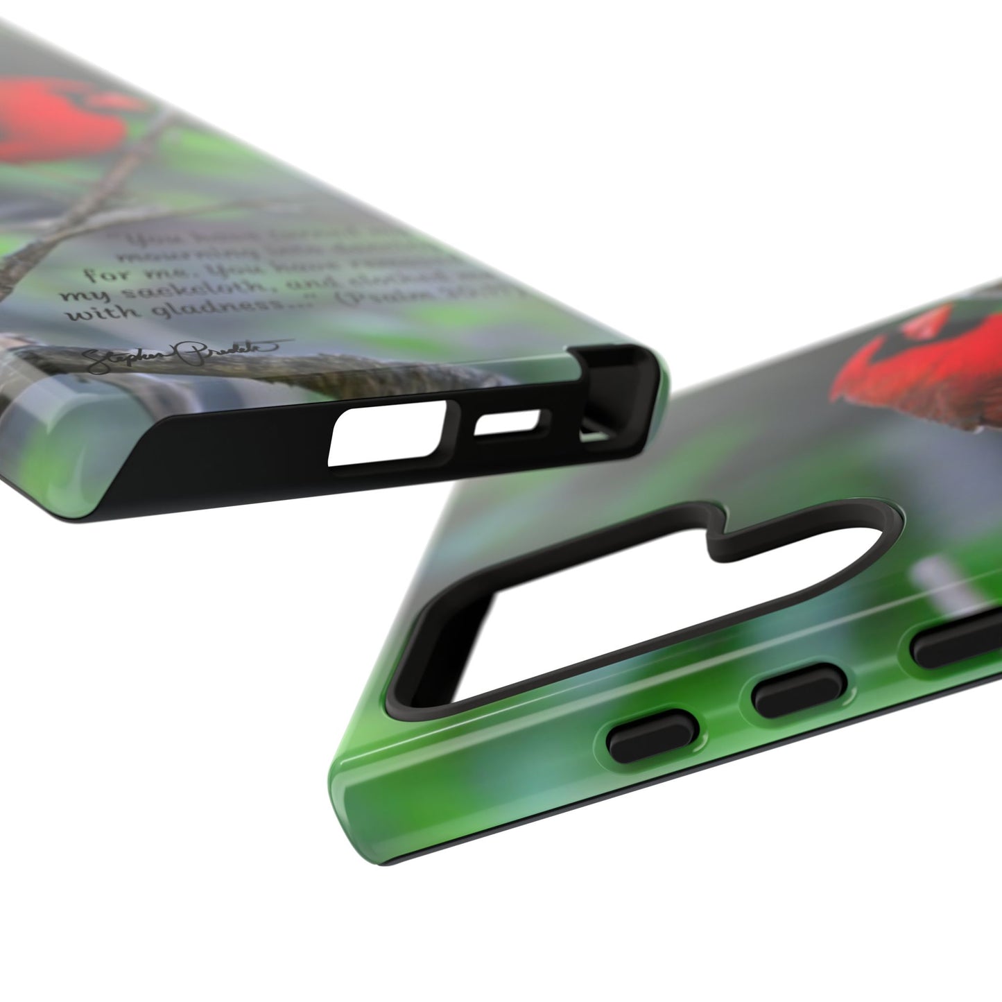 Phone Tough Case - Northern Cardinal 2 with Verse Psalm 30:11