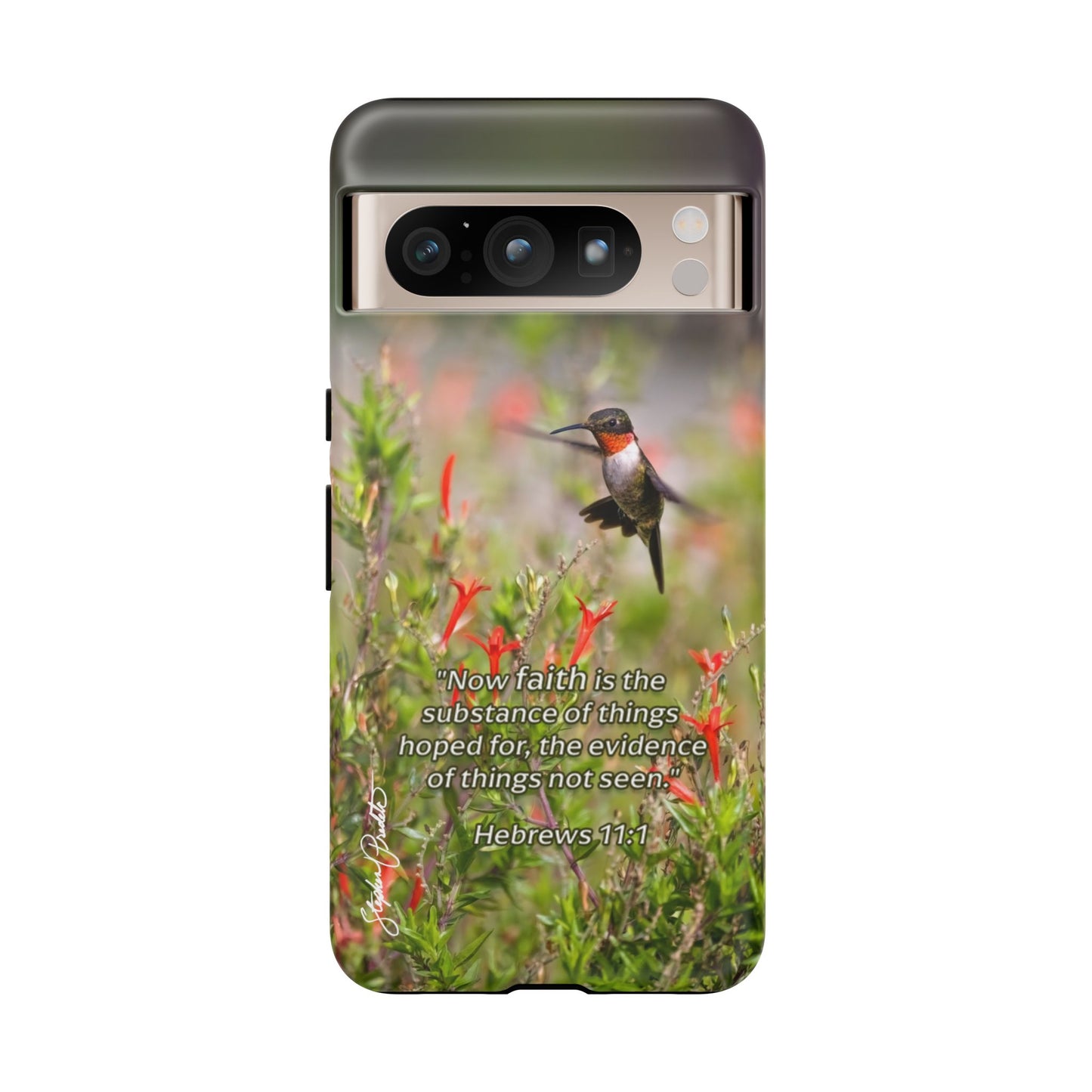Phone Tough Case -- Heb. 11:1 -- Ruby-throated Hummingbird