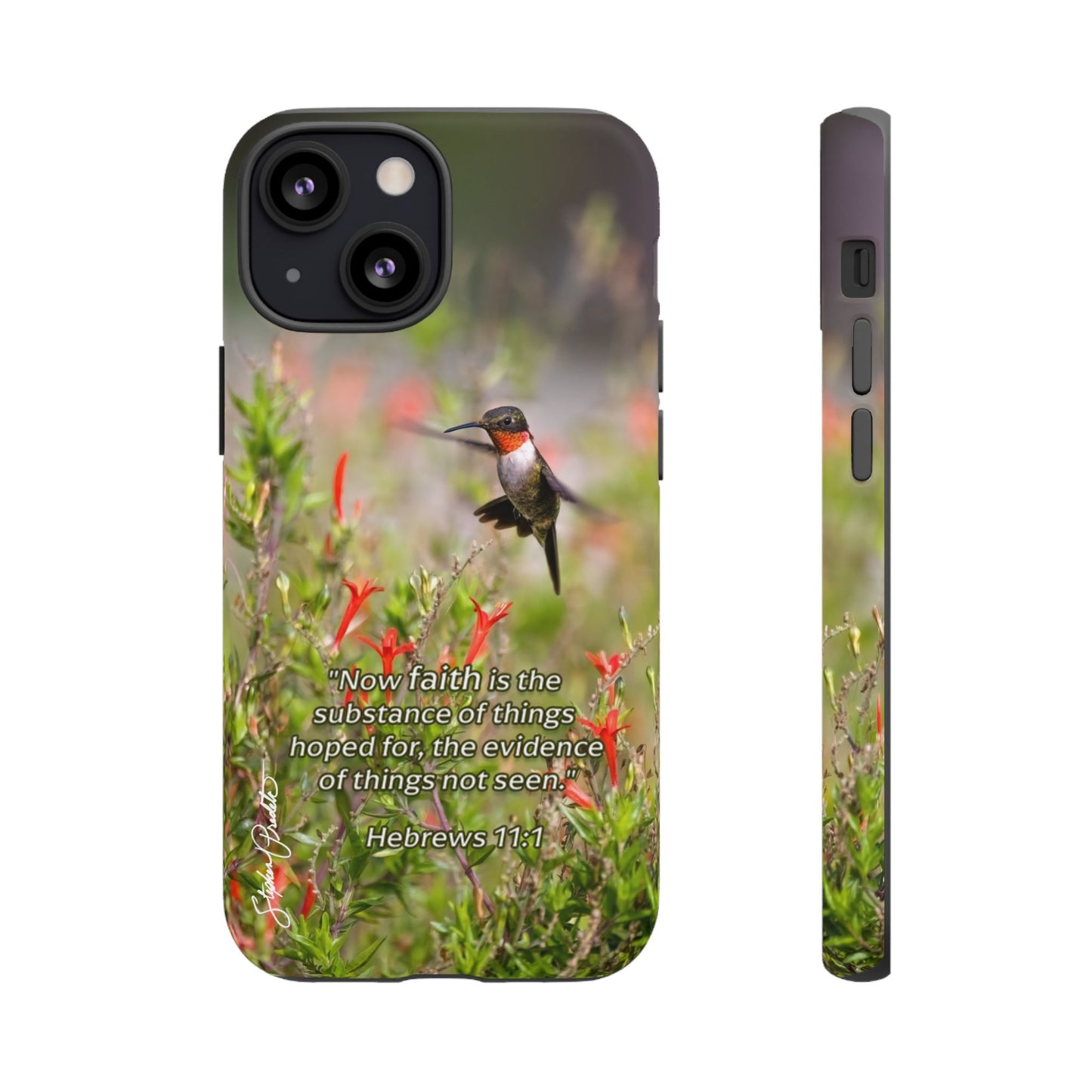 Phone Tough Case -- Heb. 11:1 -- Ruby-throated Hummingbird