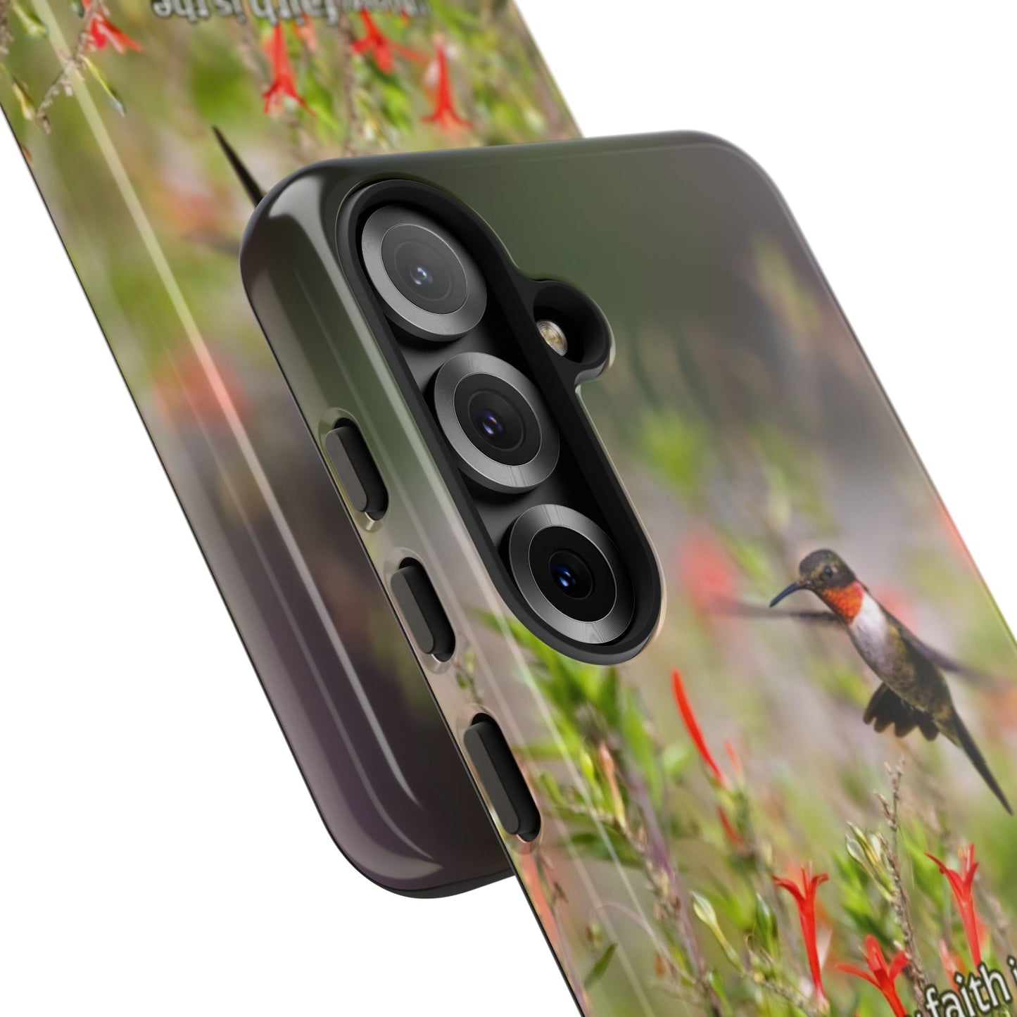 Phone Tough Case -- Heb. 11:1 -- Ruby-throated Hummingbird